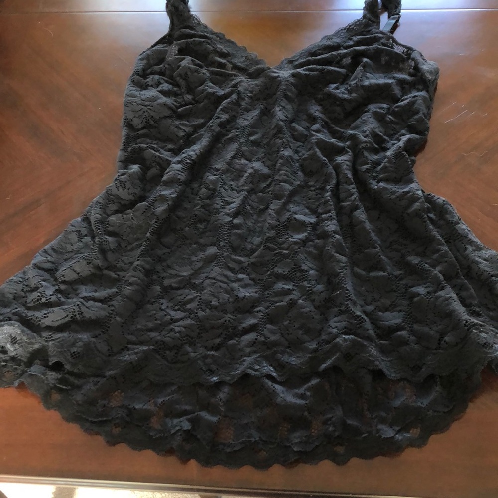 Sexy black lace sheer lingerie babydoll 18/20